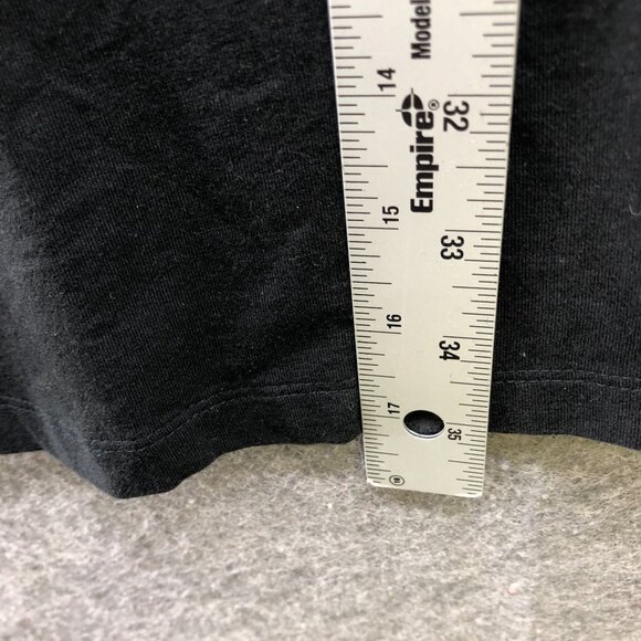 Express Long Sleeve T Shirt Dress Womens XL Black V-Neck Modal Blend Mini - Picture 7 of 8